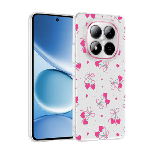 Xiaomi Redmi Note 15 Pro Kılıf Kamera Korumalı Desenli Klip Kapak Xiaomi Redmi Note 15 Pro - Kalpli Kiraz