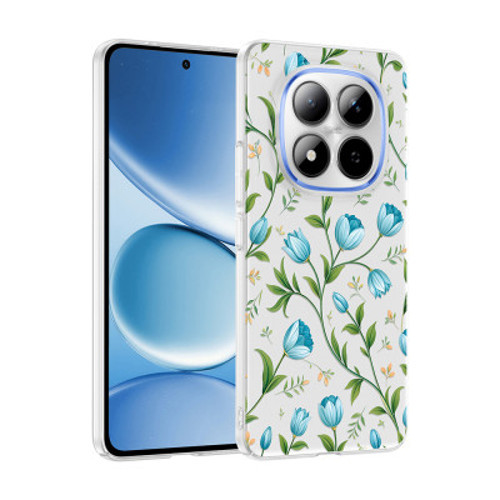 Xiaomi Redmi Note 15 Pro Kılıf Kamera Korumalı Desenli Klip Kapak Xiaomi Redmi Note 15 Pro - Mavi Lale