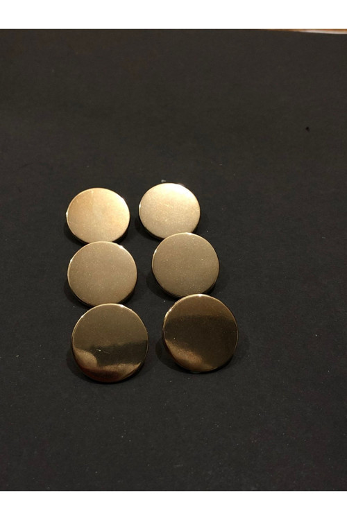 Gold Altın Büyük Pulmetal Para Model Düğme Büyük Boy Metal Düğme Trençkot Ve Kaban Düğmesi-6lı Paket