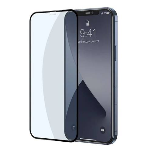 Markasız Ucuz Baseus İPhone 12 Mini 5.4 0.3MM Full Anti Blue Light Tempered Cam Ekran Koruyucu 2Adet Set-(5775)