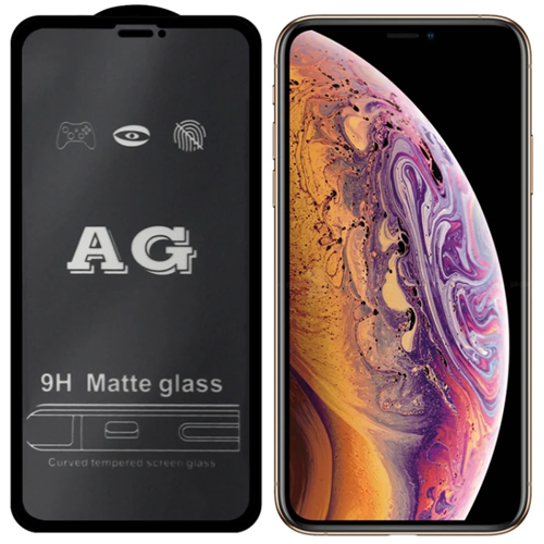 Markasız Ucuz ALLY iPhone 11 Pro 5.8inç Full Glue Matte Tempered Cam Ekran Koruyucu iPhone XS / X /-(5775)