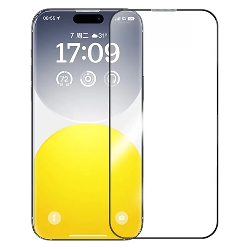 Markasız Ucuz Baseus Corning iPhone 15 Pro Max HD Tempered Full Koruma Cam Ekran Koruyucu-(5775)