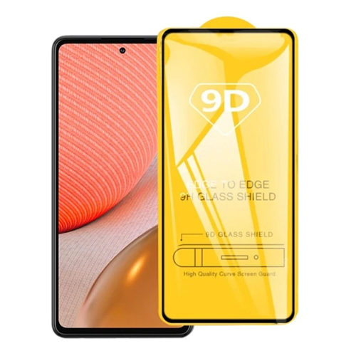 Markasız Ucuz SM Galaxy A72 9D Full Glue Tempered Cam Ekran Koruyucu-(5775)
