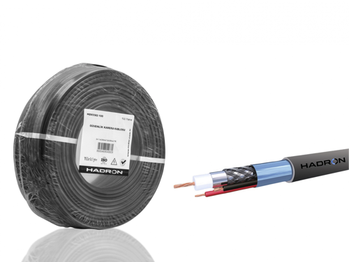 Markasız Ucuz 50 Mm Ölçülü Cctv Kablo Mini Coax Eco Cca Pe 2X0. Dış M Siyah 100