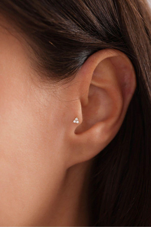 Taşlı Trian Tragus Küpe