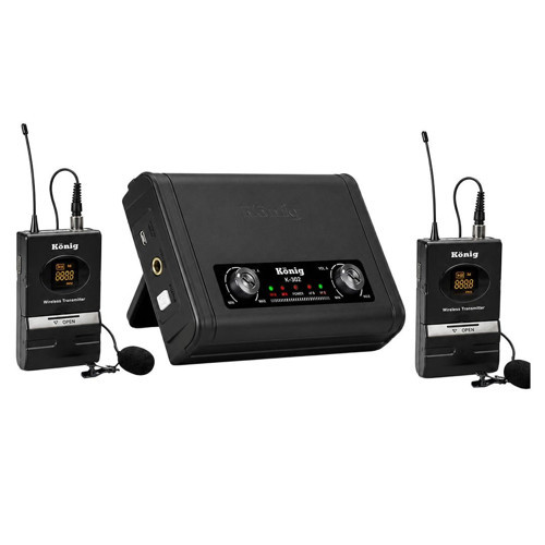 K-302YY Kablosuz Yaka Mikrofon Seti (Yaka + Yaka UHF Çift Kanal)