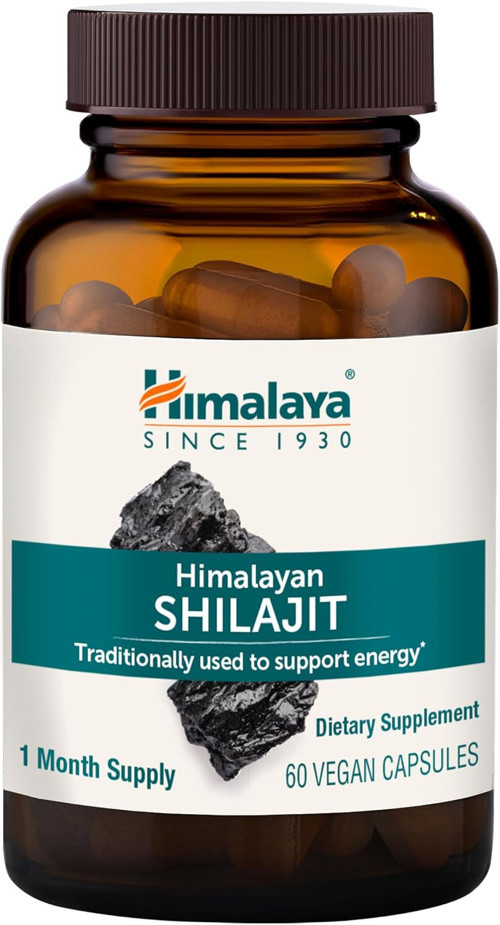 Shilajit - Herbal Energy %60 Fulvic Acid and 85+ Trace Minerals from Shilajit Resin 250 mg 60 Caps