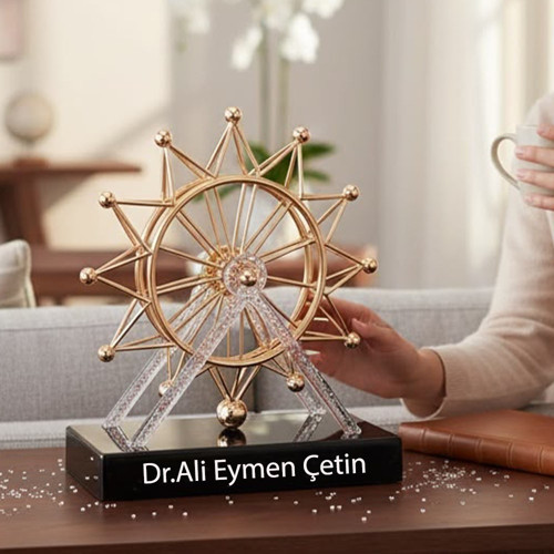Kişiye Özel Masa Üstü Kinetik Denge Dekoru Hareketli Metal Obje