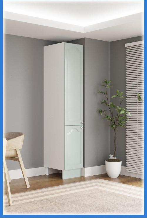 40 Cm Greena Boy Dolabı, Çok Amaçlı Yeşil Modern Mdf Boy Dolabı