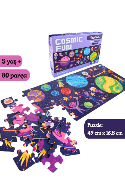 Cosmic Fun Midi Puzzle | 4-9 Yaş 80 Parça