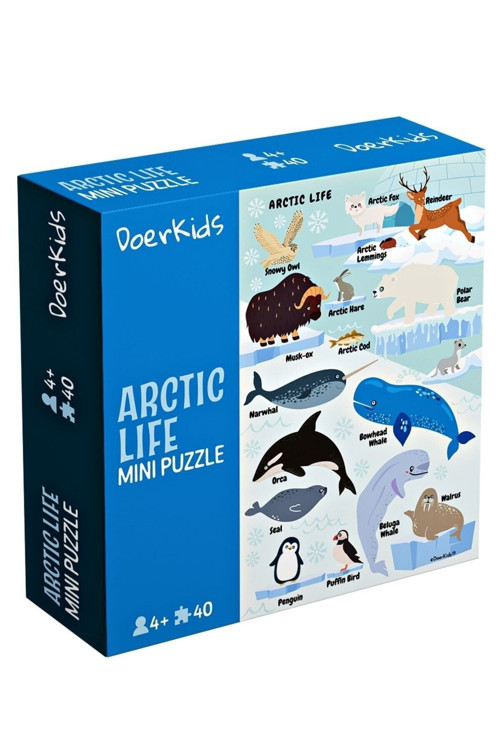 Kuzey Kutbu Hayvanları Mini Puzzle | 40 Parça | 4 Yaş