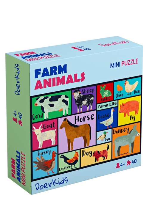 Çiftlik Hayvanları Mini Puzzle | 40 Parça | 4 Yaş