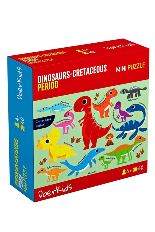 Dinozorlar-cretaceous Dönemi Mini Puzzle | 40 Parça | 4 Yaş