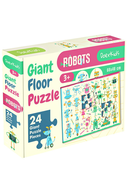 Dev Robotlar Puzzle | Jumbo Yer Puzzle | Robots 24 Parça