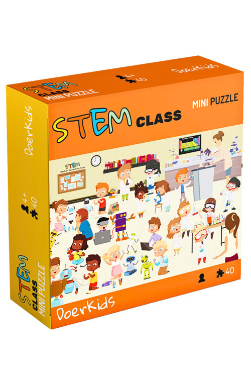 STEM Class - STEM Eğitimi Mini Puzzle | 3-7 Yaş - 40 Parça