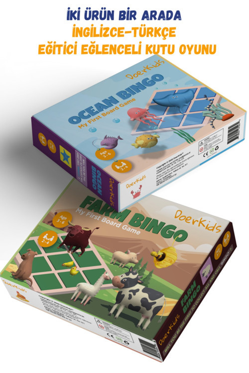 Tombala Ikili Set - Temalı Çocuk Tombalası 2-6 Yaş