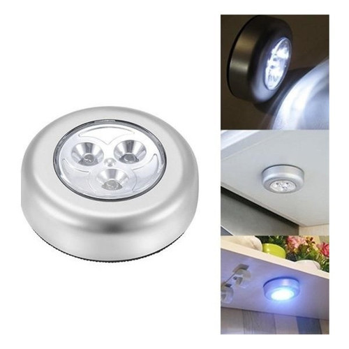 Kablosuz Spot Pilli Dokunmatik Led Lamba 3 Ledli Dolap Lambası