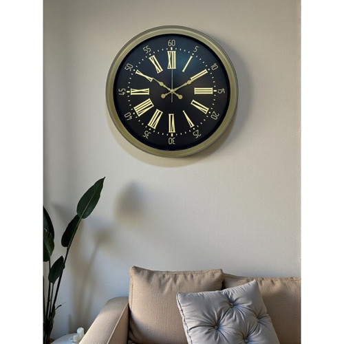 Zentime 40 Cm Metal Antik Roma Eskitme Duvar Saati