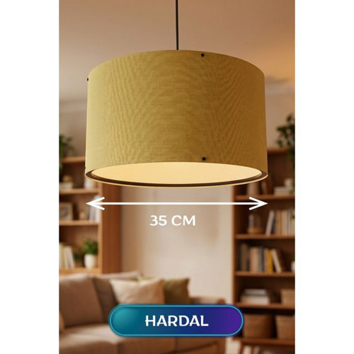 Hardal Kumaş Başlıklı Sarkıt Avize 35 Cm
