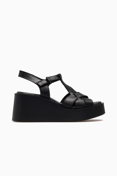 Kadın Dolgu Topuk Ortopedik Sandalet 26y D26ys-2830 Siyah