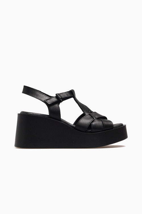 Kadın Dolgu Topuk Ortopedik Sandalet 26y D26ys-2830 Siyah