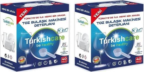 Hepsi Bir Arada Toz Bulaşık Makinesi Tablet Deterjanı 40 Yıkama 2 li