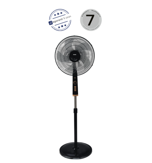 SF 18 Lindos Siyah Zaman Ayarlı Ayaklı Vantilatör 75W