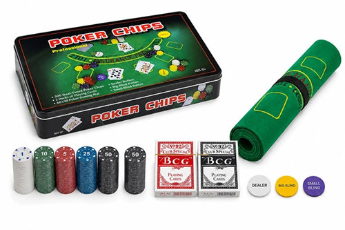 300 Chipli Profesyonel Poker Seti Metal Kutulu 2 Deste İskambil Kağıtlı Alk5355