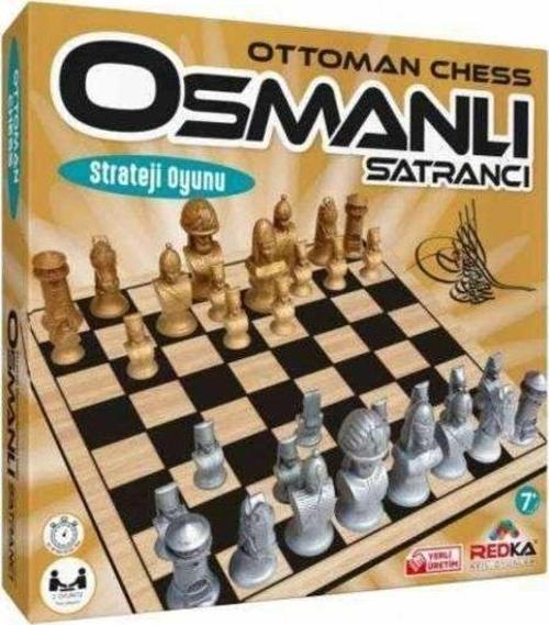 Osmanlı Satrancı Oyunu Ahşap Zeminli Osmanlı Satranç Oyunu