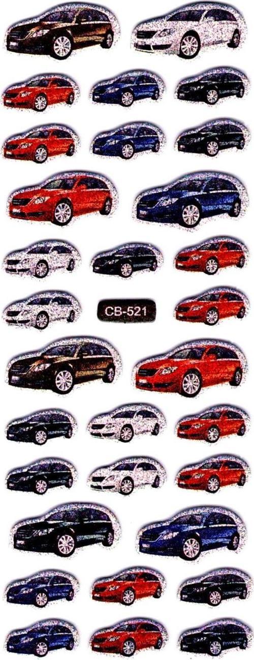 Sticker Kabartmalı Sticker Defter, Planlayıcı Etiket - (cb-521) 16x7 cm- Arabalar