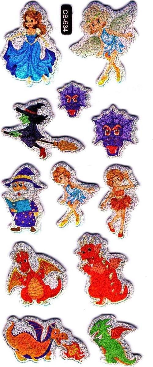 Sticker Kabartmalı Sticker Defter, Planlayıcı Etiket - (cb-534) 16x7 cm- Prenses, Peri