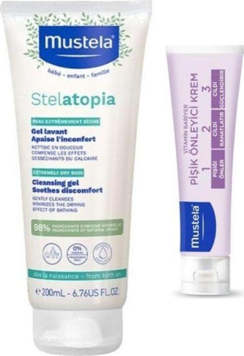 Stelatopia Cleansing Gel 200 Ml - Vitamin Barrier 1-2-3 Cream 50 Ml Pişik Kremi