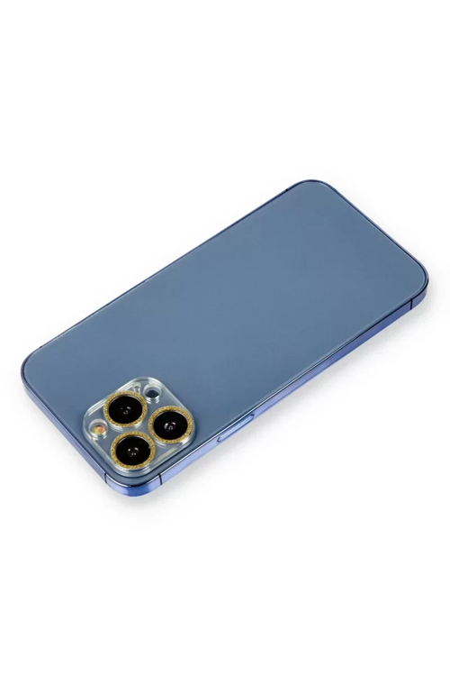 Newface Apple İphone 12 Pro Shine Kamera Lens Koruma Cam - Gold