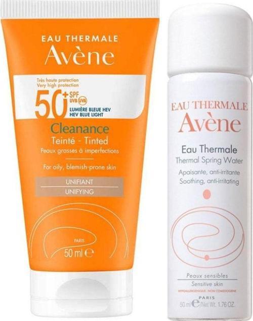 Cleanance Tinted Spf 50+ Yağlı/Akneye Eğilimli Ciltler İçin Renkli Güneş Kremi 50Ml - Termal Su 50Ml