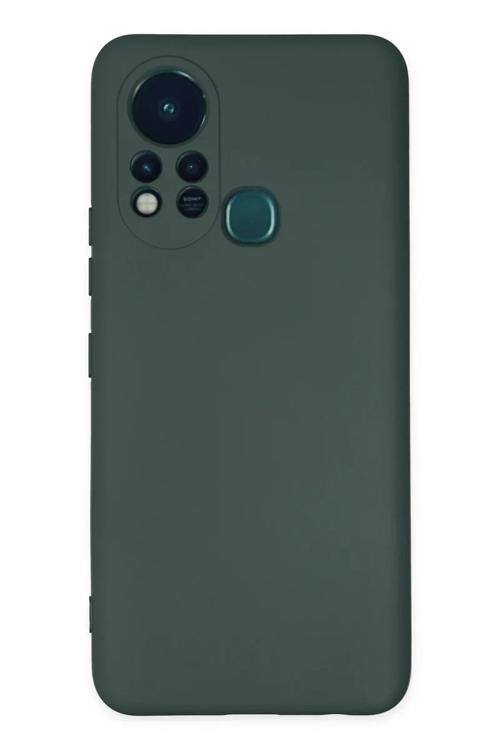 Newface İnfinix Hot 11s Kılıf Nano İçi Kadife Silikon - Koyu Yeşil