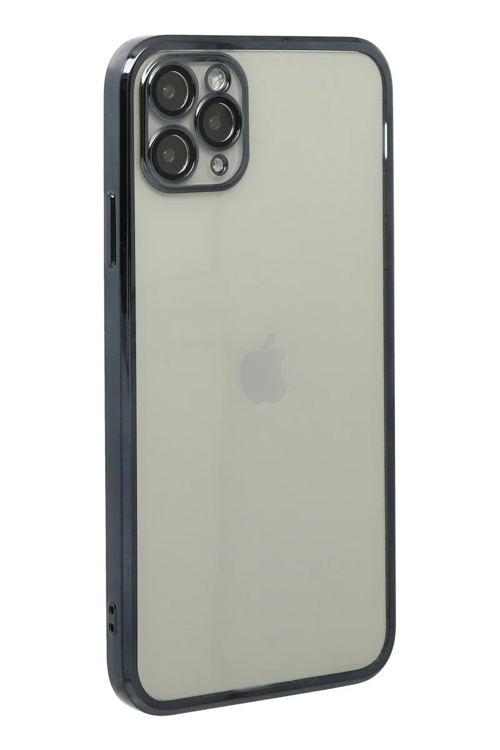 Newface İphone 11 Pro Max Kılıf Razer Lensli Silikon - Siyah