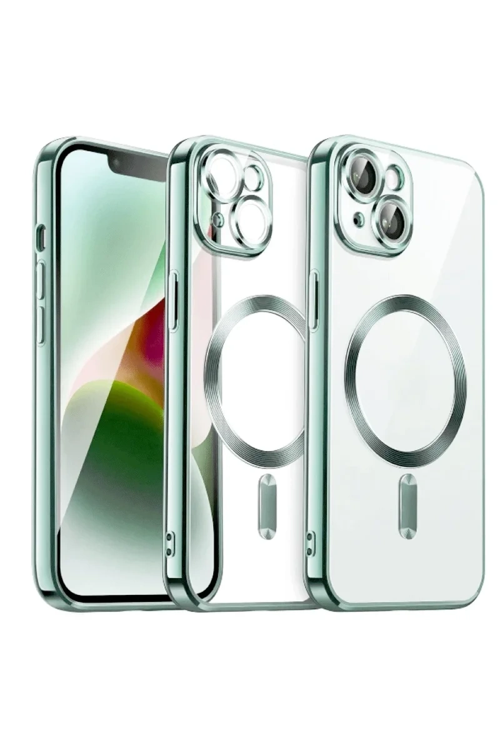 Newface İphone 13 Kılıf Kross Magneticsafe Kapak - Koyu Yeşil