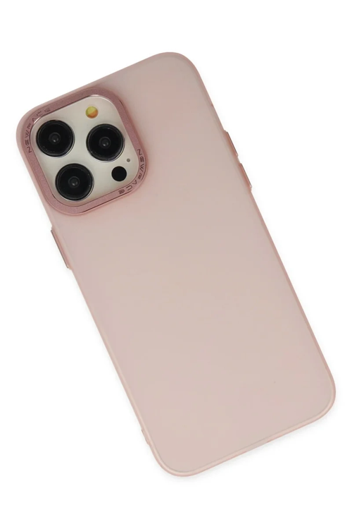 Newface İphone 14 Pro Kılıf Modos Metal Kapak - Pembe