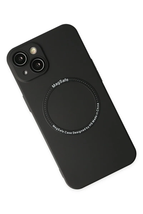 Newface İphone 14 Plus Kılıf Jack Magneticsafe Lens Silikon - Siyah