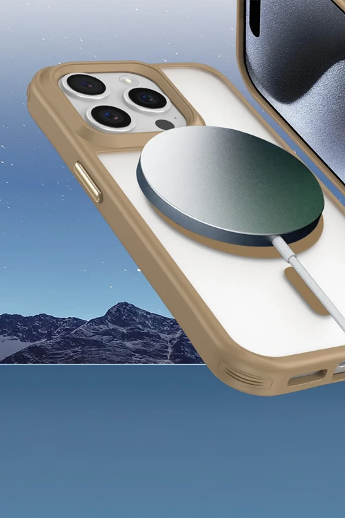 Newface İphone 16 Pro Max Kılıf Enka Magsafe Silikon Kılıf - Titan Gri