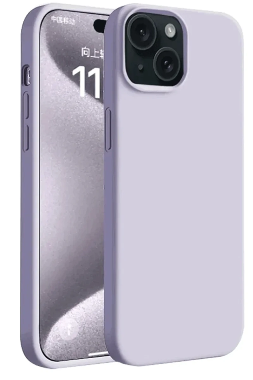 Newface İphone 15 Plus Kılıf First Silikon - Lila