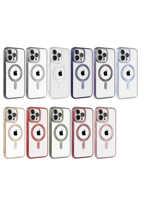 Newface İphone 14 Pro Max Kılıf Kronos Magsafe Kapak - Koyu Yeşil