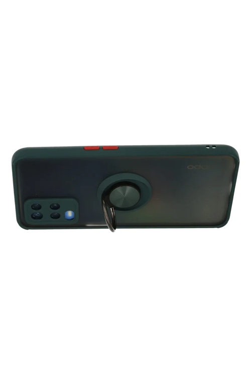 Newface Oppo A54 4g Kılıf Montreal Yüzüklü Silikon Kapak - Yeşil