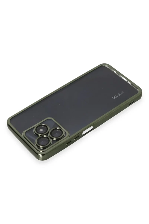 Newface Realme C53 Kılıf Razer Lensli Silikon - Yeşil