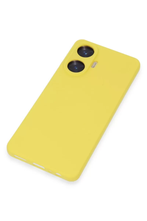 Newface Realme C55 Kılıf Nano İçi Kadife Silikon - Sarı