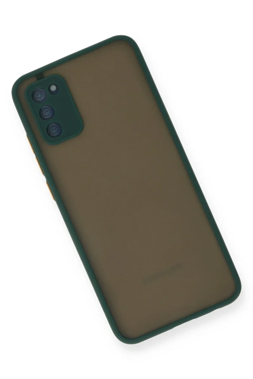Newface Samsung Galaxy A03s Kılıf Montreal Silikon Kapak - Yeşil