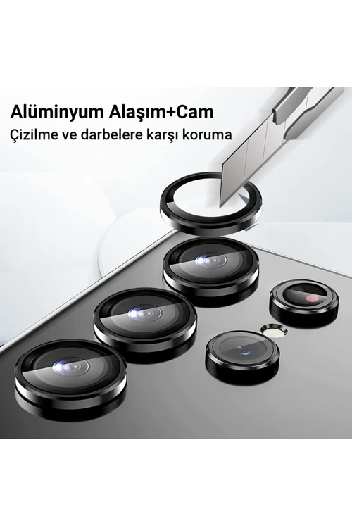 Newface Samsung Galaxy A34 5g Valdez Metal Kamera Lens - Siyah