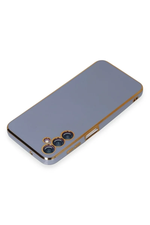 Newface Samsung Galaxy M14 5g Kılıf Volet Silikon - Mavi