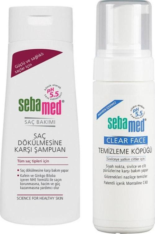 Saç Dökülmesine Karşı Şampuan 400 Ml- Sebamed Clear Face Yüz Temizleme Köpüğü 150Ml
