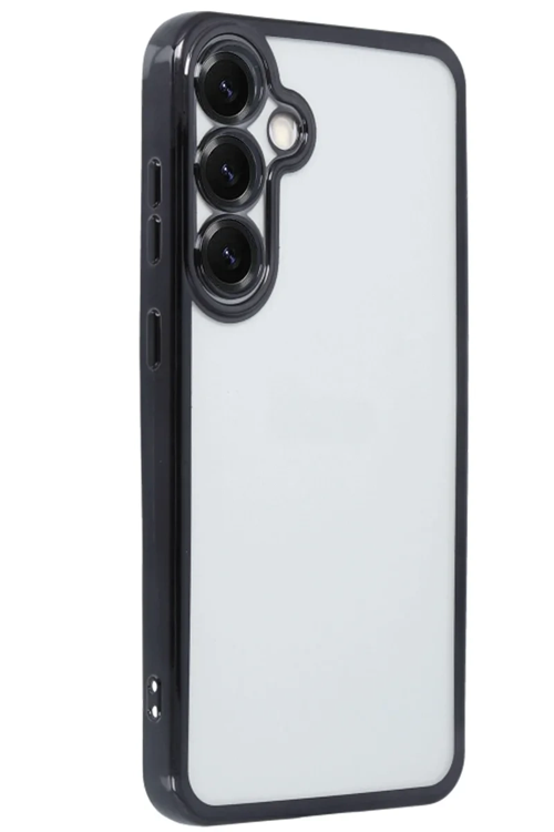 Newface Samsung Galaxy S25 Kılıf Razer Lensli Silikon - Siyah